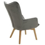 Armchair Kido velvet silver-grey color - Image 3