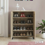 Shoe cabinet MANTAM 12 pairs sonoma 78x40x92 cm - Слика 3