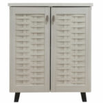Shoe cabinet MANTAM 12 pairs white-grey 78x40x92 cm - Слика 5