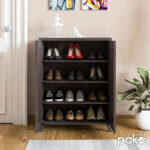 Shoe cabinet MANTAM 12 pairs walnut 78x40x92 cm - Слика 3