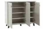 Shoe cabinet MANTAM 16 pairs white-grey 115.5x40x92cm - Слика 4