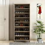 Shoe cabinet MANTAM 24 pairs sonoma 78x40x170.5cm - Слика 3