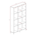 Bookcase FIRENZE in color sonoma 107x28,6x178cm - Image 4