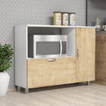 Console - buffet Koctas in oak - white color 118x35x90cm - Image 2