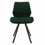 Sabia velvet chair dark green-black leg - Image 3