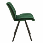 Sabia velvet chair dark green-black leg - Image 4