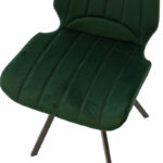 Sabia velvet chair dark green-black leg - Image 6