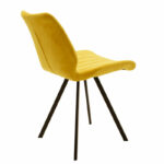 Chair Sabia velvet yellow-black leg - Слика 2