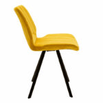 Chair Sabia velvet yellow-black leg - Слика 4