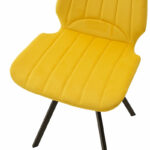 Chair Sabia velvet yellow-black leg - Слика 6