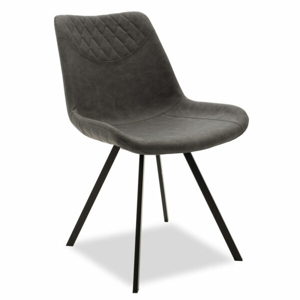 Chair Orca metal black pu anthracite