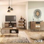 Tv unit Boho in walnut color 120x39x64cm - Image 3
