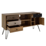 Tv unit Boho in walnut color 120x39x64cm - Image 4