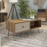 Coffee table dresser Boho in walnut color 100x50x46cm - Слика 2