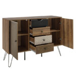 Buffet Boho with four drawers in walnut color 122x39,5x86cm - Слика 3
