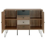 Buffet Boho with four drawers in walnut color 122x39,5x86cm - Слика 5