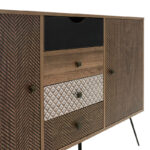 Buffet Boho with four drawers in walnut color 122x39,5x86cm - Слика 6