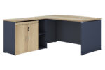 Commercial desk reversible Lotus  oak-dark grey 180x160x75cm - Слика 4