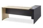 Commercial desk reversible Lotus  oak-dark grey color 180x160x75cm - Image 3