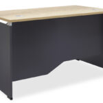Manager table Lotus in oak-dark grey 120x80x75cm