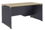 Manager table Lotus in oak-dark grey 150x80x75cm - Image 2