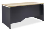 Manager table Lotus in oak-dark grey 150x80x75cm