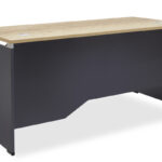 Commercial desk Lotus in oak-dark grey 180x80x75cm