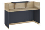 Reception Lotus in oak -  dark grey color 180x70x110cm - Image 2