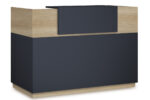 Reception Lotus in oak -  dark grey color 180x70x110cm