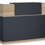 Reception Lotus in oak -  dark grey color 180x70x110cm