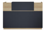 Reception Lotus in oak -  dark grey color 180x70x110cm - Image 3