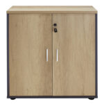 Bookcase Lotus in oak - dark grey color 80x40x80cm - Слика 3