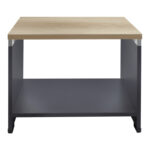 Coffee table Lotus in oak - dark grey 60x60x45cm - Image 2