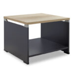 Coffee table Lotus in oak - dark grey 60x60x45cm