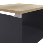 Coffee table Lotus in oak - dark grey 60x60x45cm - Image 3