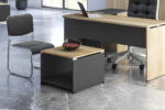 Coffee table Lotus in oak - dark grey 60x60x45cm - Image 4