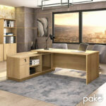 Work desk professional Amazon left corner sonoma color 180x160x76cm - Image 3