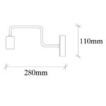 Wall lamp PWL-0053 Ε27 black color 28x4x11cm - Image 4