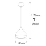 Ceiling light Elprecious E27 in black-bronze color D17x112cm - Слика 4