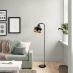 Floor light Elprecious E27 in black-bronze color 30x17x120cm - Image 2