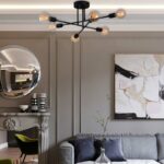 Ceiling light PWL-0102 Ε27 in black color D64x30cm - Слика 2