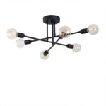 Ceiling light PWL-0102 Ε27 in black color D64x30cm - Слика 3