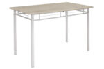 Dining set Roza 5pcs color sonoma - legs white gloss 120x70x75cm - Слика 4