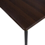 Dining set Roza 5pcs color dark walnut - legs black matte 120x70x75cm - Image 6