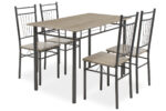 Dining set Roza 5pcs color sonoma - legs anthracite matte 120x70x75cm