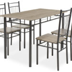 Dining set Roza 5pcs color sonoma - legs anthracite matte 120x70x75cm