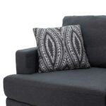 Corner sofa with dark grey Slim fabric and two pillows 185x140x70cm - Слика 6
