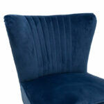 Armchair Stork velvet  in dark blue-natural color 68x54x78cm - Слика 5
