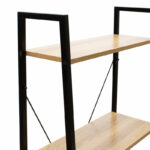 Bookcase Ramon modern oak color with black metal frame 60x23x145,5cm - Image 3