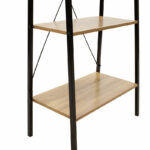 Bookcase Ramon modern oak color with black metal frame 60x23x145,5cm - Image 4